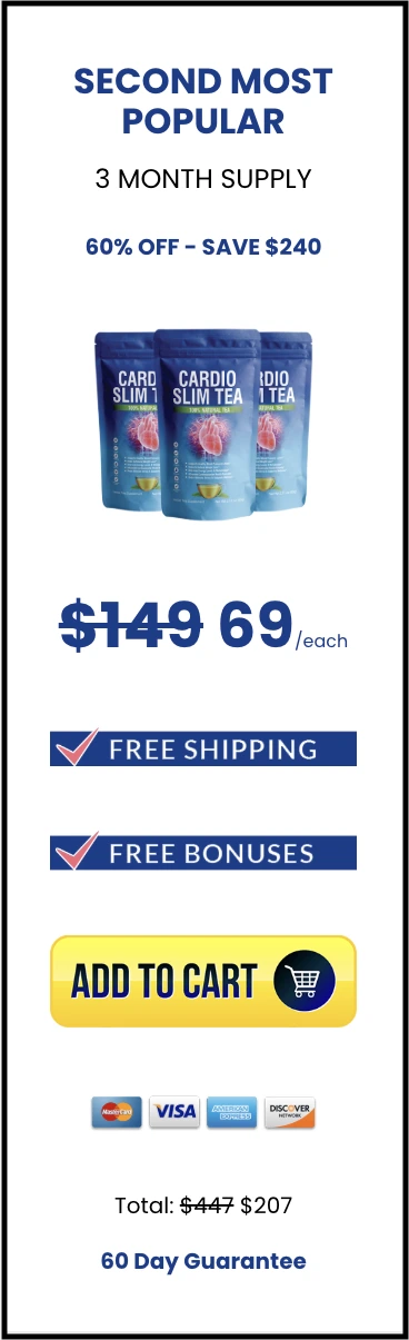 Cardio Slim Tea order three bottles